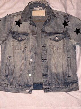 MNML Light Blue Denim star patch Jacket (matching pants available)